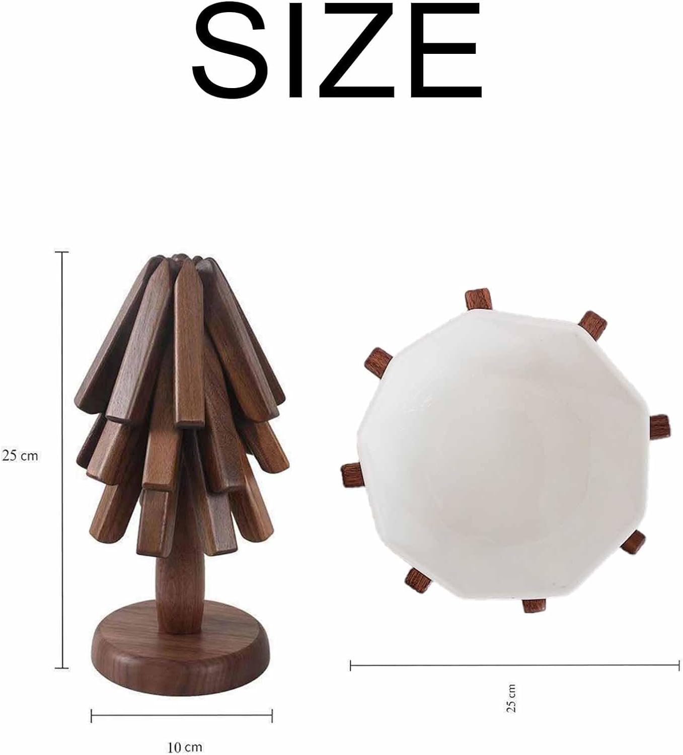 Elegant Walnut Christmas Tree Coasters™