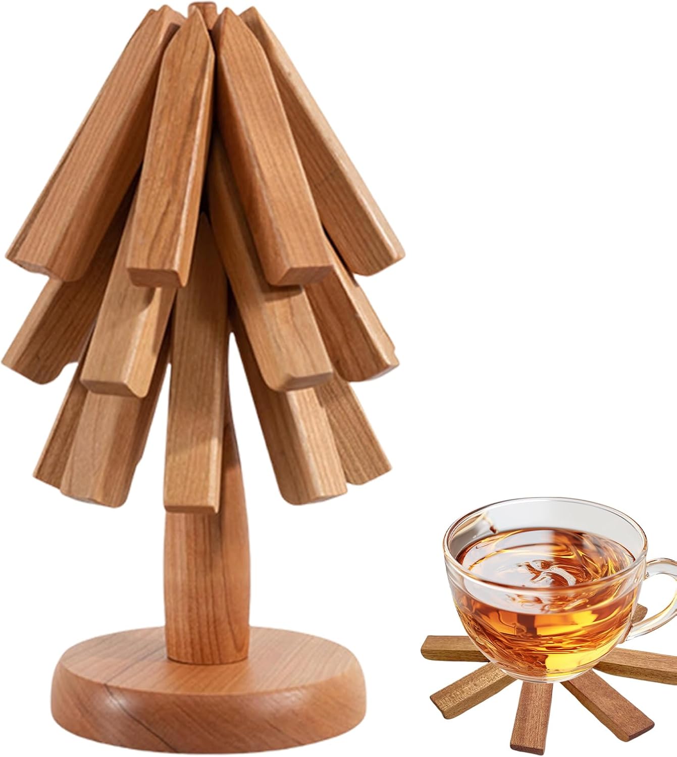 Elegant Wooden Tree Trivet Set™