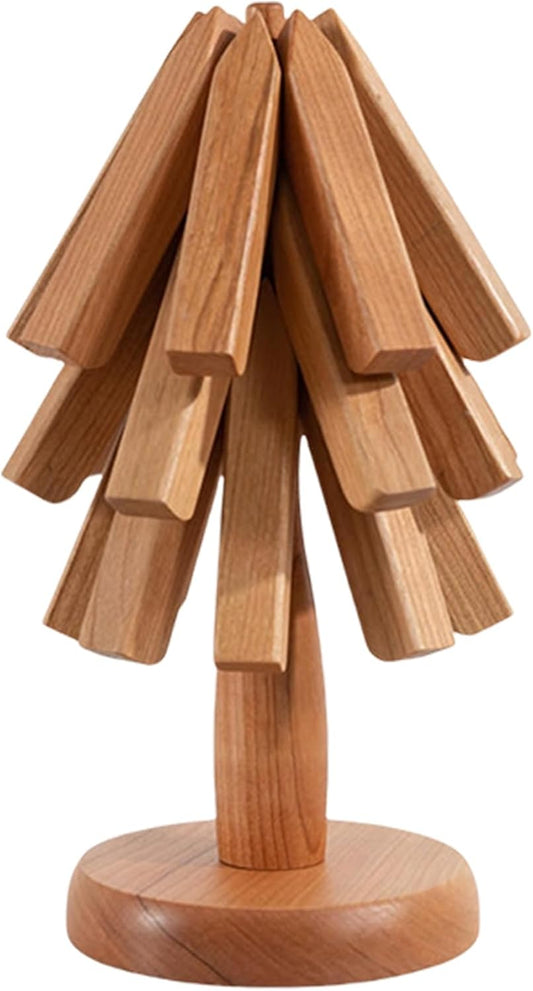Elegant Wooden Tree Trivet Set™