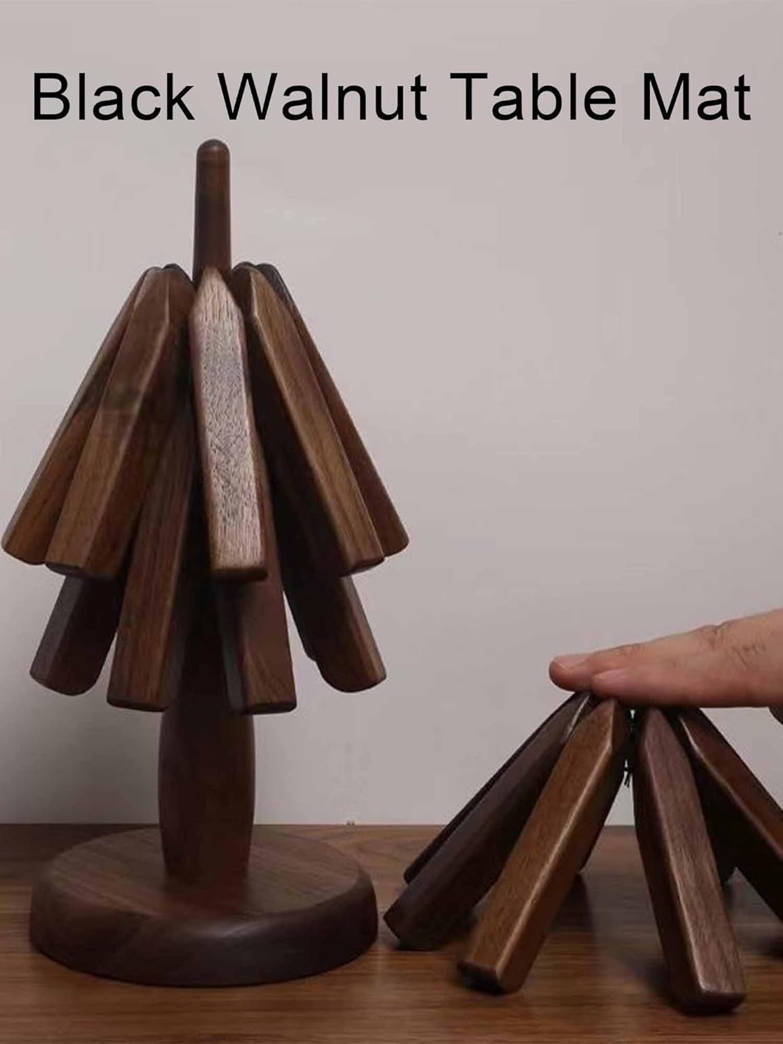 Elegant Walnut Christmas Tree Coasters™